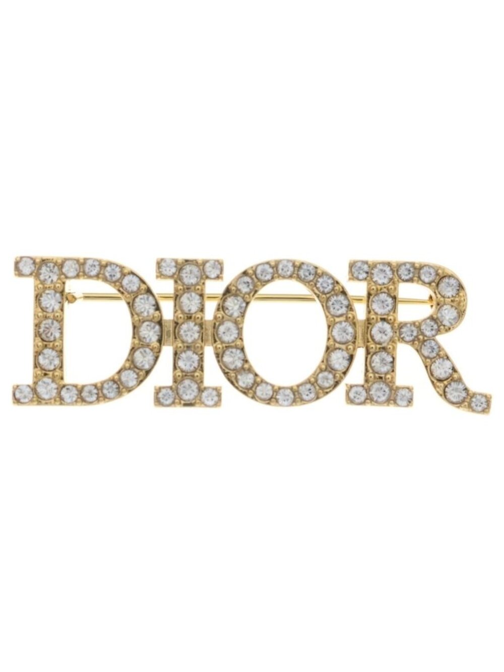 Dior Dio(r)evolution Metal Rhinestone Brooch Gold